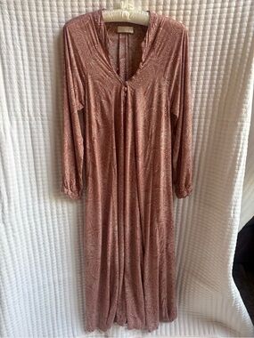 Natalie Martin Fiore Maxi Dress Rose Bandana Boho Rayon Size S